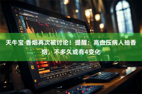 天牛宝 香烟再次被讨论!提醒:高血压病人抽香烟,不多久或有4变化