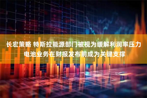长宏策略 特斯拉能源部门被视为缓解利润率压力 电池业务在财报发布前成为关键支撑