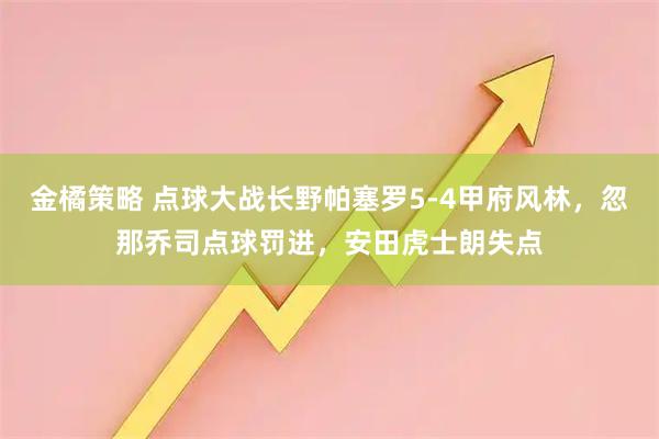 金橘策略 点球大战长野帕塞罗5-4甲府风林，忽那乔司点球罚进，安田虎士朗失点